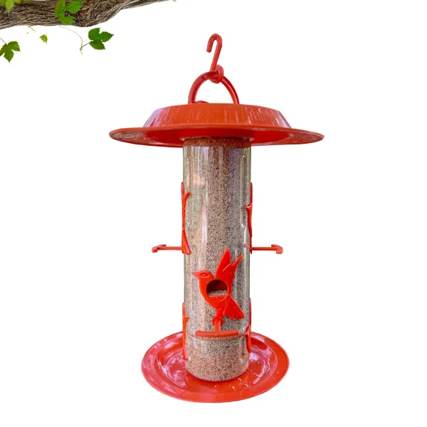 Large bird feeder with hut
