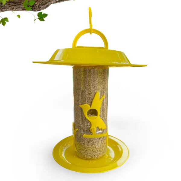 Medium bird feeder with hut