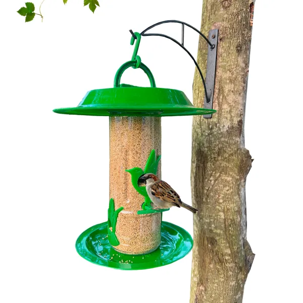 Medium bird feeder with hut