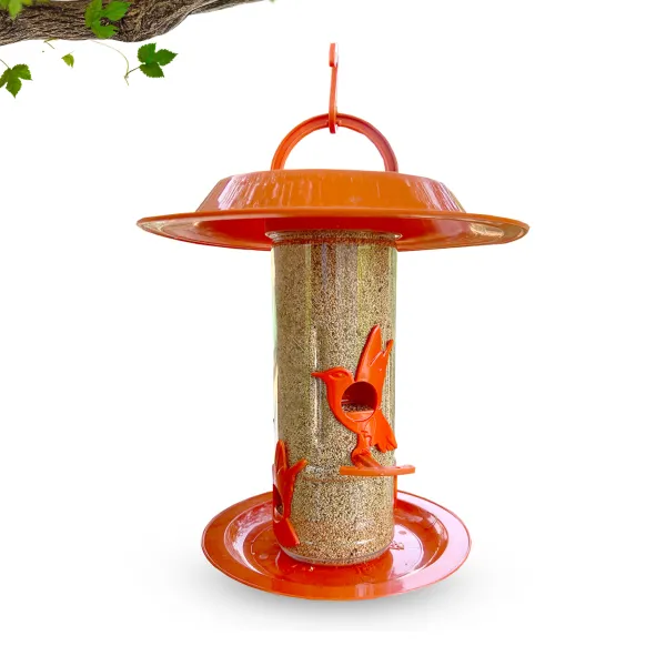 Medium bird feeder with hut