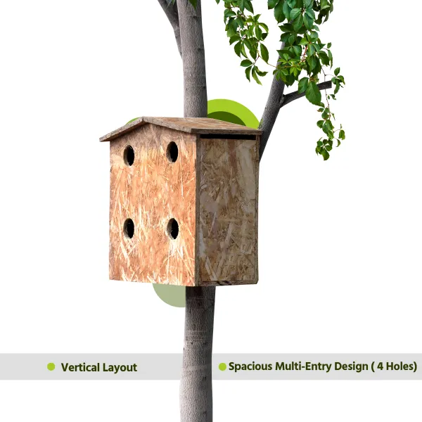 Bird Home For 4 Sparrow Family – 04