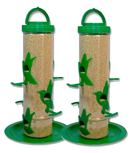 Large Bird Feeder (Pack of 2) - Green