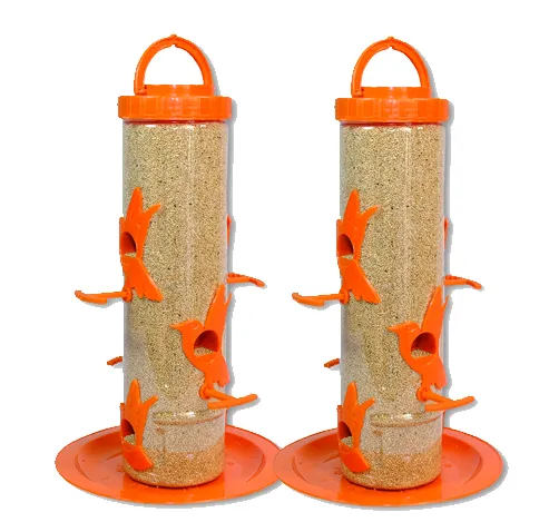 Large Bird Feeder (Pack of 2) - Orange