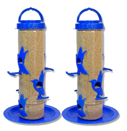 Large Bird Feeder (Pack of 2) Blue