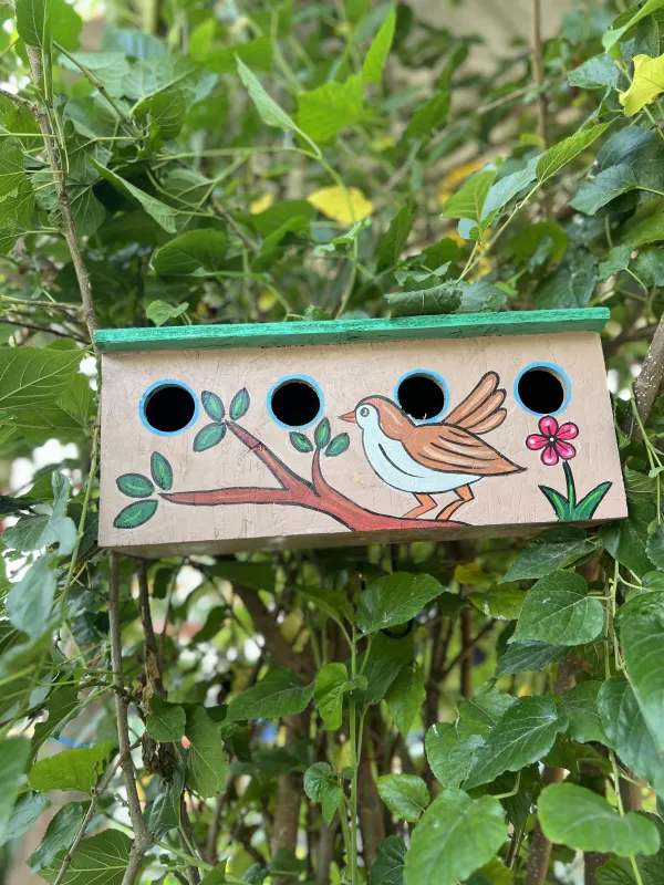 NEW Bird Home For 4 Sparrow Family