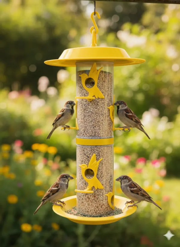 Jumbo Bird Feeder With Hut.